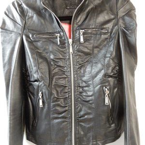 Faux leather motorcyle style jacket